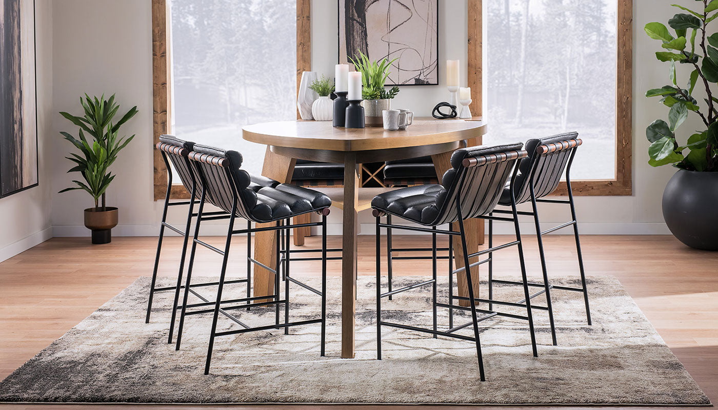 Triangle Bar Height Table & Vail Chairs