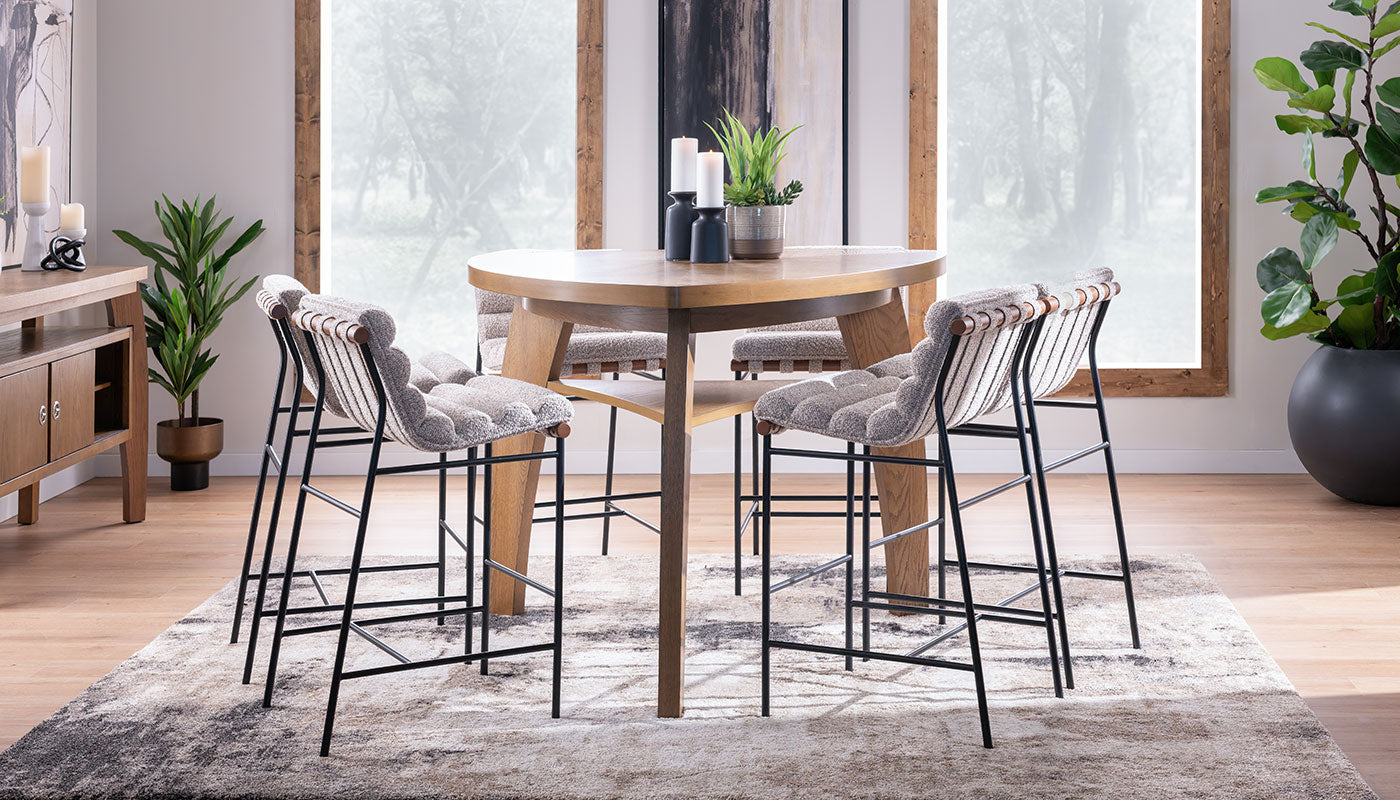 Triangle Bar Height Table & Vail Chairs